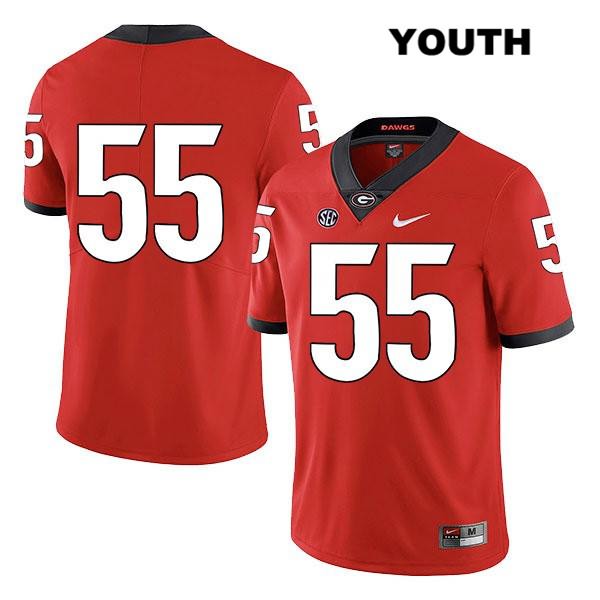 Georgia Bulldogs Youth Miles Miccichi #55 NCAA No Name Legend Authentic Red Nike Stitched College Football Jersey YVI0456NR